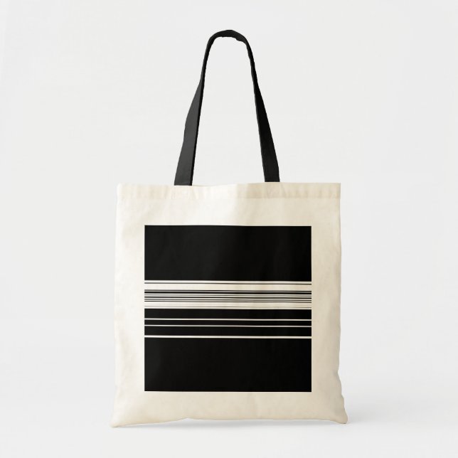 Tote Bag Rayé noir blanc chic  (Devant)