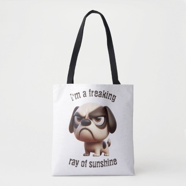 Tote Bag Rayon de Freaking de Sunshine Puppy Fourre-tout (Devant)