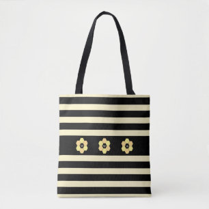 Tote Bag Rayons de miel sur rayures