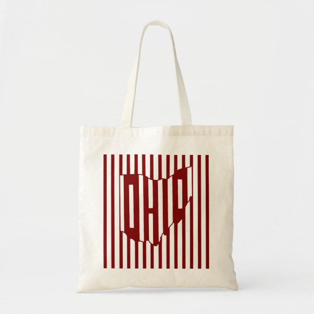 Tote Bag Rayure rouge de l'Ohio (Devant)