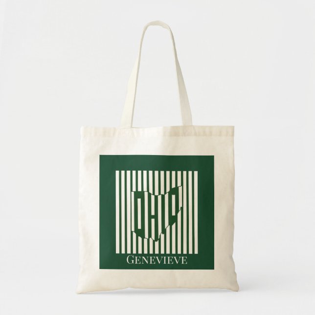 Tote Bag Rayure verte de l'Ohio (Devant)