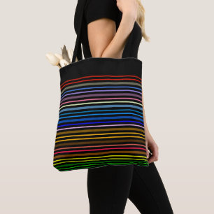 Tote Bag Rayures arc-en-ciel