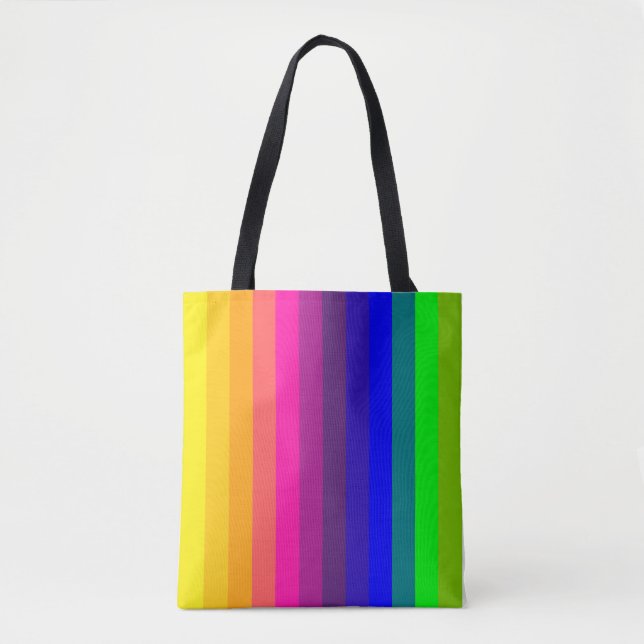 Tote Bag Rayures Colorées (Devant)