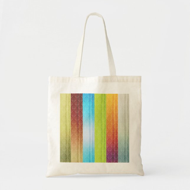 Tote Bag Rayures colorées multi lumineuses (Devant)