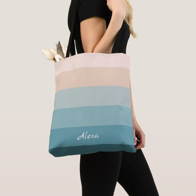 Tote Bag Rayures Côtières  (De près)