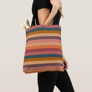 Tote Bag Rayures d'aquarelle de coucher de soleil