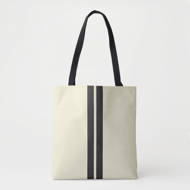 Tote Bag Rayures de course mini sur fond de TOUTE COULEUR (Devant)