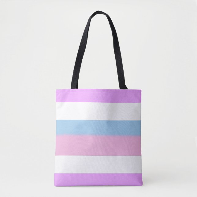 Tote Bag Rayures de fierté intersexe (Devant)