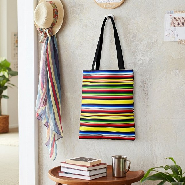 Tote Bag Rayures de serape brillantes (Créateur téléchargé)