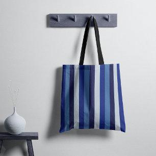 Tote Bag Rayures Intemporelles Bleu Nuit