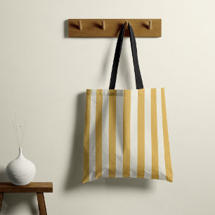 Tote Bag Rayures Intemporelles Jaune Moutarde