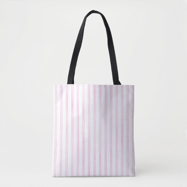 Tote Bag Rayures roses d'aquarelle d'arrière - plan (Devant)