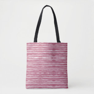 Tote Bag Rayures rouges Bordeaux