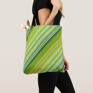 Tote Bag Rayures vertes et jaunes
