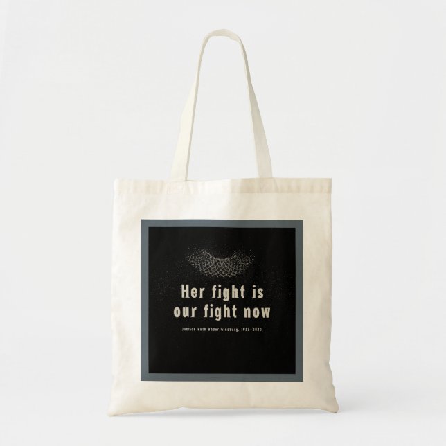 Tote Bag RBG :: Son combat est notre combat maintenant. (Devant)