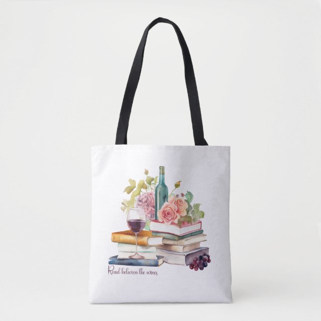 Tote Bag Read Between Wines (Devant)