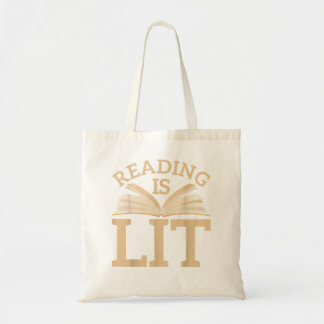 Tote Bag Reading Is Lit Librarian