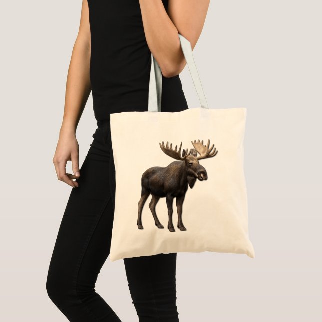 TOTE BAG REALISTIC MOOSE DESIGN. SAMER BRASIL (Devant (produit))
