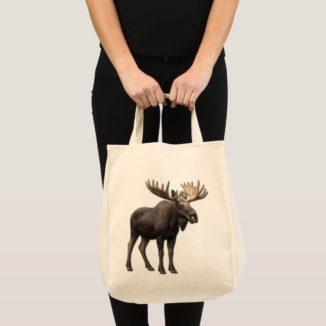 TOTE BAG REALISTIC MOOSE DESIGN. SAMER BRASIL (Devant (produit))