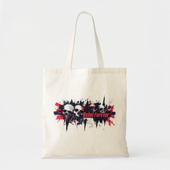 Tote Bag "Rebel pour toujours" - Conception graphique de cr (Devant)