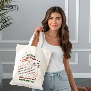 Tote Bag Recette de cookie au cacao chaud fait maison Cadea