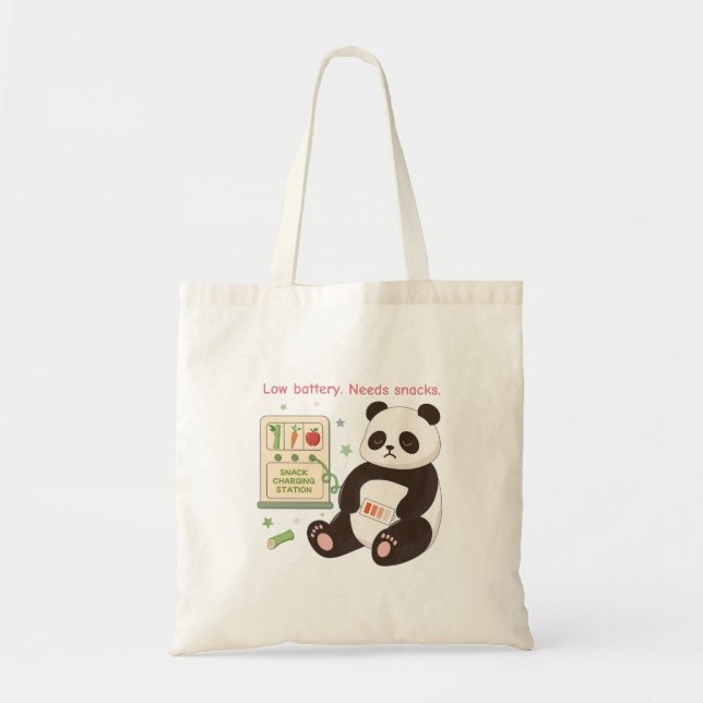 Tote Bag Rechargez avec des snacks en bambou (Devant)