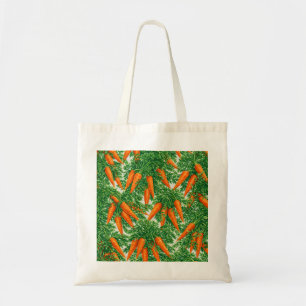 Tote Bag Récolte de carottes fraîches motif botanique
