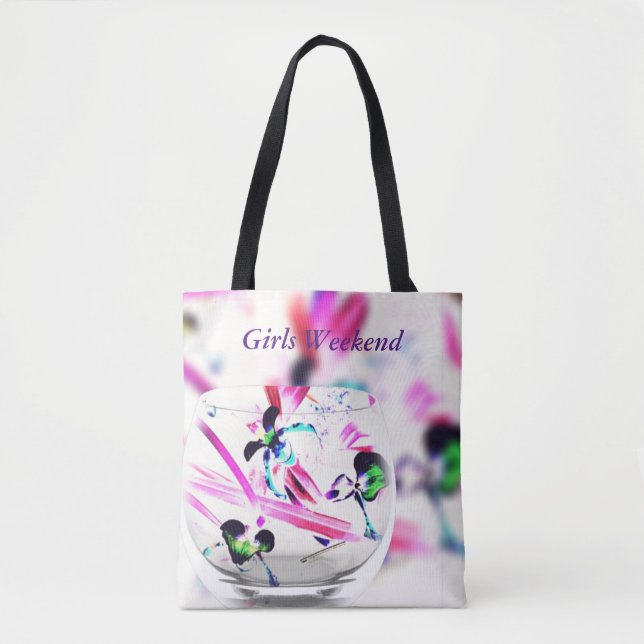 Tote Bag Recouvrement en verre "week-end d'orchidées bien (Devant)