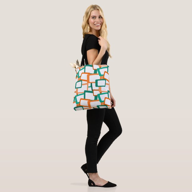 Tote Bag Rectangles modernes du milieu du siècle (Sur le modèle)