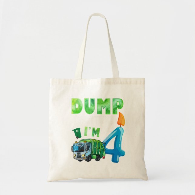 Tote Bag Recyclage des ordures 4 ans Vieux camion à ordures (Devant)