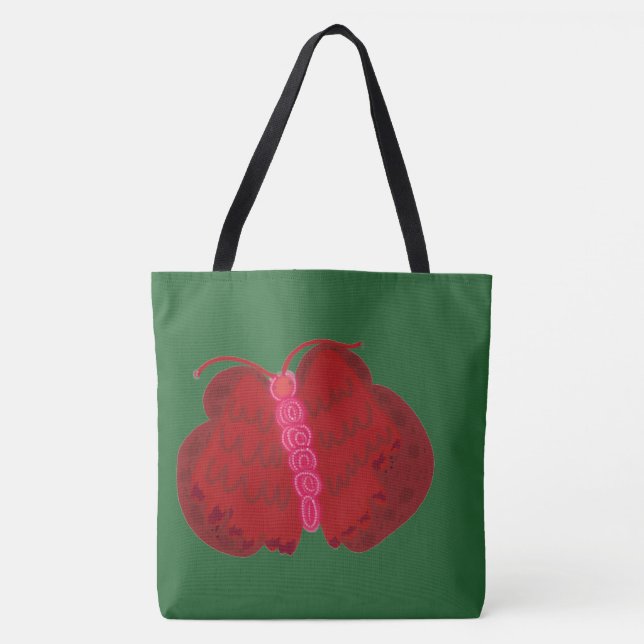 Tote Bag Red Angel Butterfly (Devant)