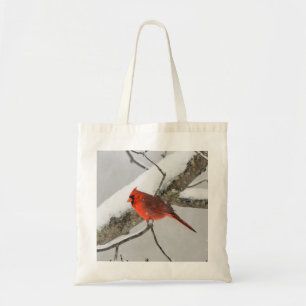 Tote Bag Red Cardinal Bird Winter