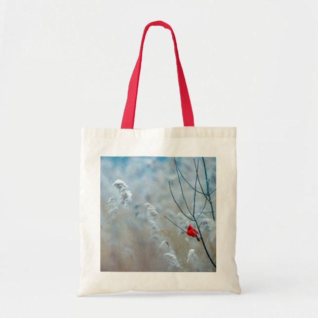 Tote Bag Red Cardinal dans Winter Nature Photo de Christmas (Devant)