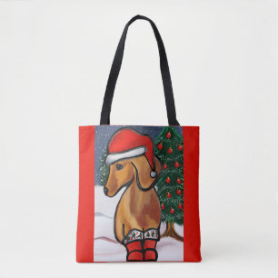 Tote Bag Red Dachshund