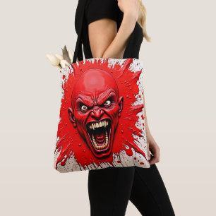 Tote Bag Red Demon Fury Art