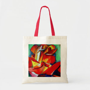 Tote Bag Red France Libre rose aquarelle art