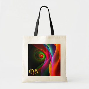 Tote Bag Red Green Orange Modern Abstrait Art Motif #22