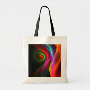 Tote Bag Red Green Orange Modern Abstrait Art Motif #22
