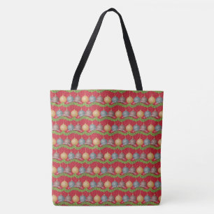 Tote Bag RED Joyeux motif de boules de Noël