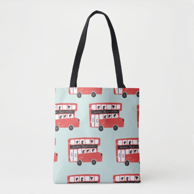 Tote Bag Red London Double Decker Bus sans joint Motif (Devant)