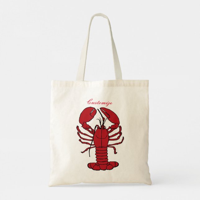 Tote Bag Red Maine Lobster Thunder_Cove (Dos)