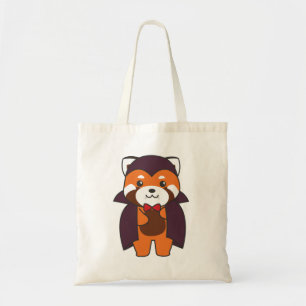 Tote Bag Red Panda Halloween Cute Devil Vampire Costume Tot
