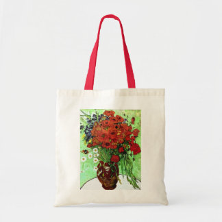 Tote Bag Red Poppies & Daisies Van Gogh Art