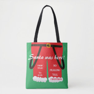 Tote Bag Red Trendy Noël Père Noël Pants Cadeau & Traitemen