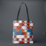 Tote Bag red white blue and orange geometric<br><div class="desc">red white blue and orange geometric</div>