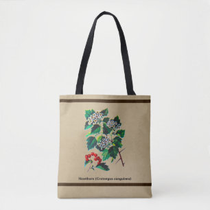 Tote Bag Redhaw Hawthorn sur vieux papier