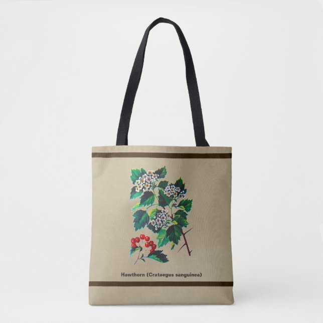 Tote Bag Redhaw Hawthorn sur vieux papier (Devant)