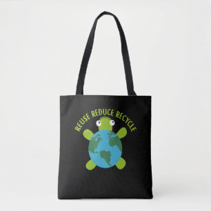 Tote Bag Réduire la réutilisation de la tortue recyclée