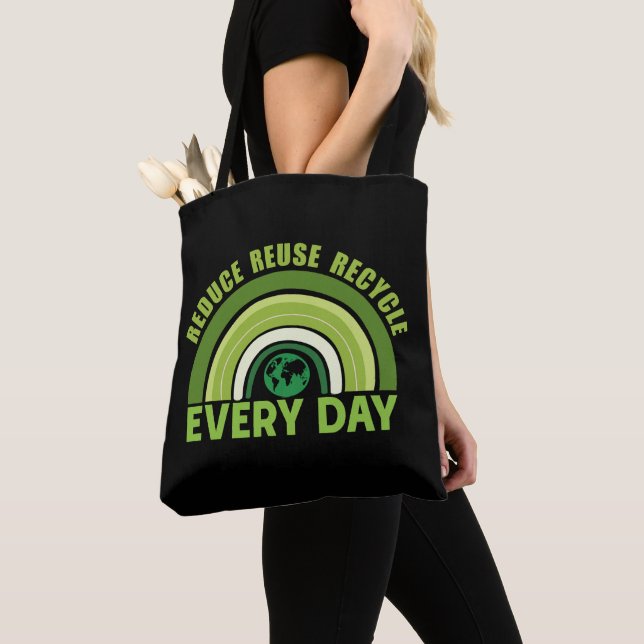 Tote Bag Réduire la réutilisation du recyclage (De près)