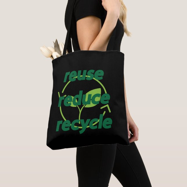 Tote Bag Réduire la réutilisation du recyclage (De près)